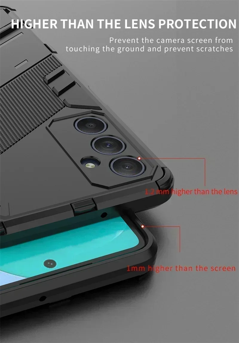 Sarung pelindung ponsel Samsung, untuk Samsung Galaxy M54 M14 F14 5G tahan guncangan Coque untuk Galaxy A14 A24 A34 A54 A04 E A04S penutup dudukan magnetik