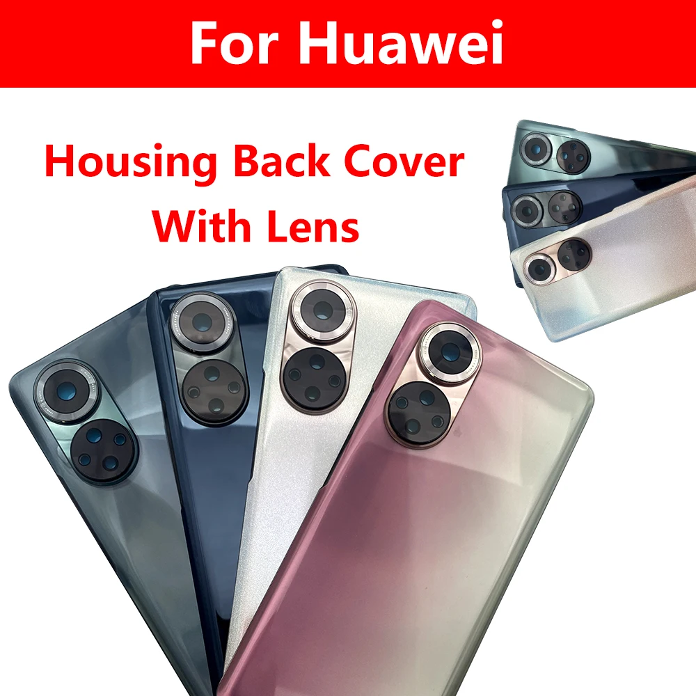 New For Huawei Honor 50 Battery Back Cover With Camera Lens For Honor 50 Pro Rear Door Glass Panel Housing Case Adhesive Replace