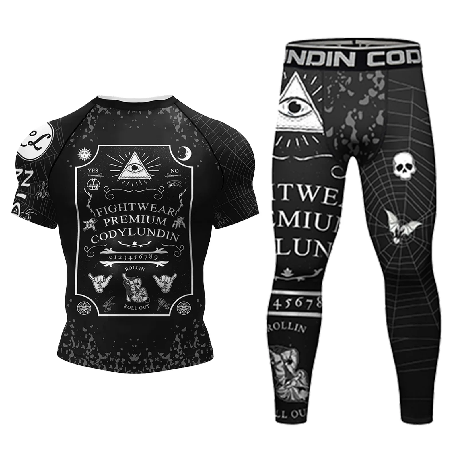 Cody Lundin Bjj Gi No boks wysypka straż sportowa koszulka MMA zestaw spodni mężczyzn Kickboxing Rashguard Jiu Jitsu stroje do walki Kimono