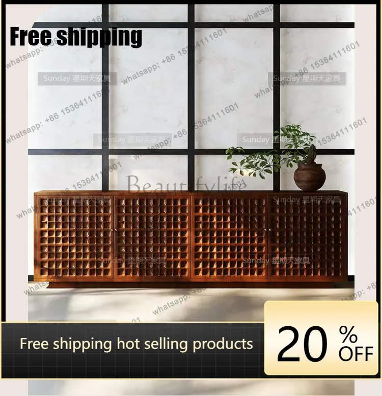 Factory Direct used creative sideboard with simple, modern wood tones can be customized