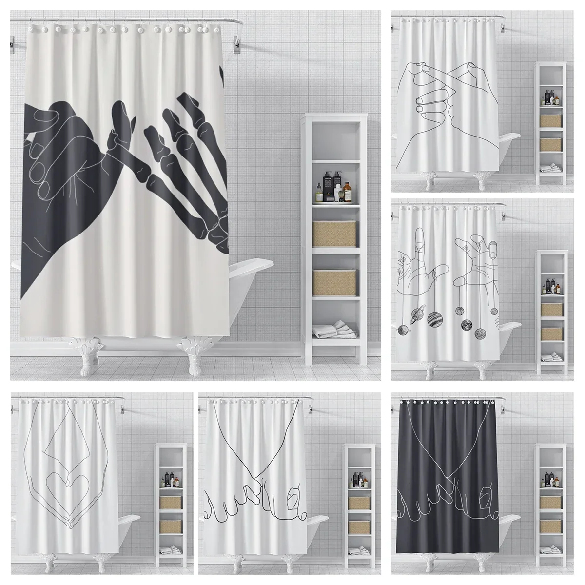 Home shower curtains for bathroom waterproof fabric Modern Nordic style bathroom curtain 180x200 240x180  cute dog funny