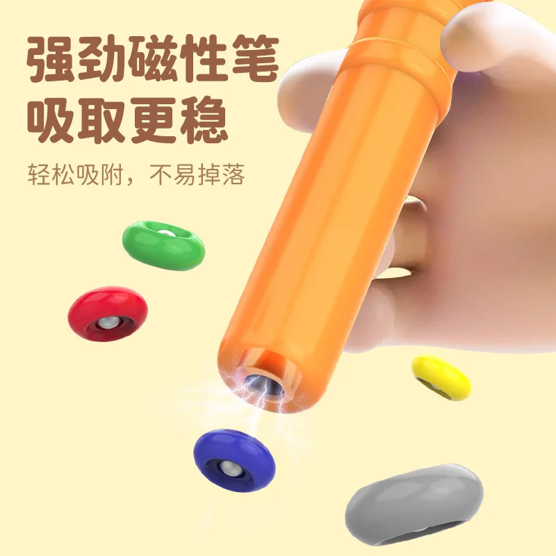 Cute Cartoon Chick Magnetic Pen Drawing Board Logical Thinking Exercise Children Puzzle Colour Classification Toys Kids Gift