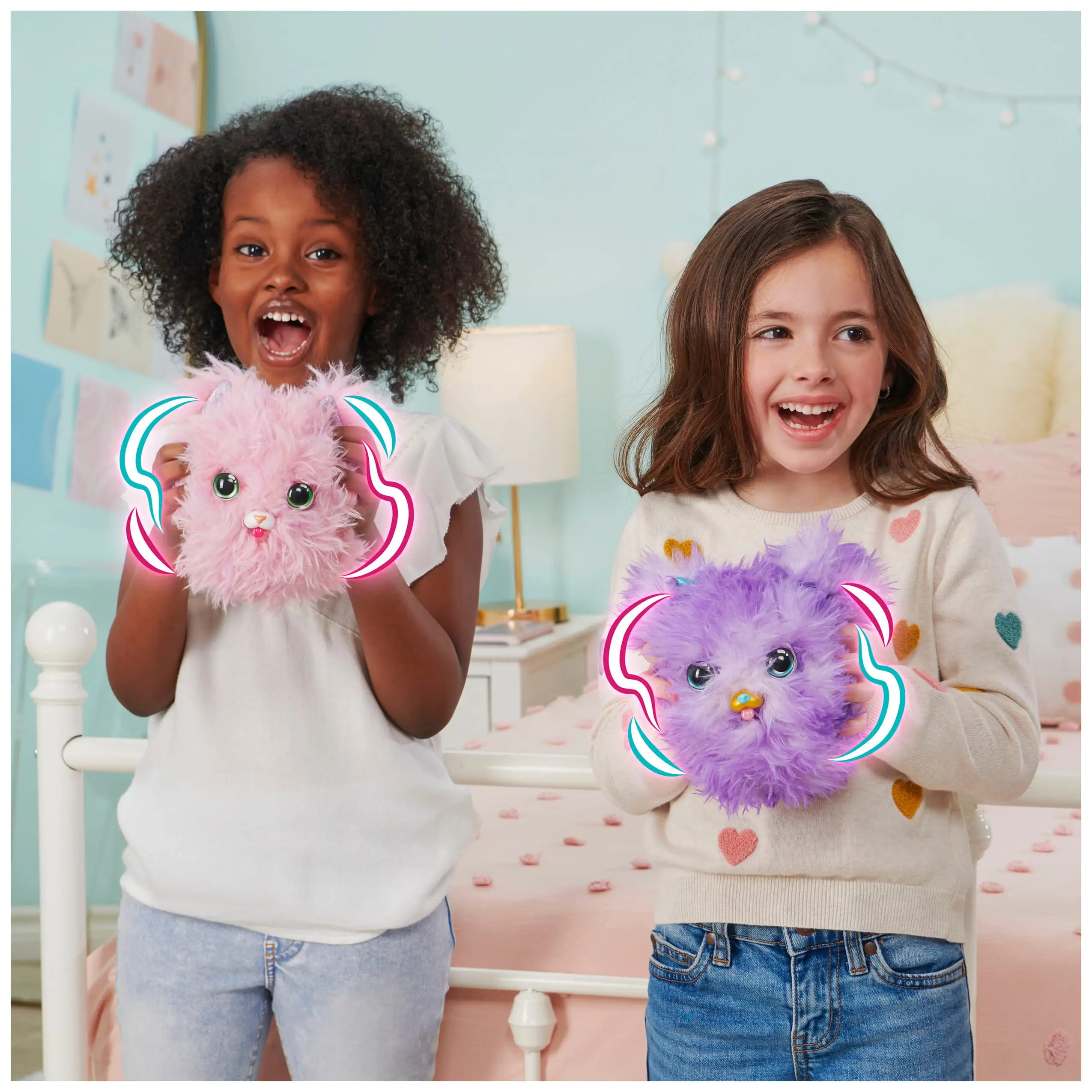 Fur Fluffs Pupper-Fluff Surprise-Reveal Interactive Toy Pet with Sounds and Reactions Electric Plush Kids Birthday Surprise Gift