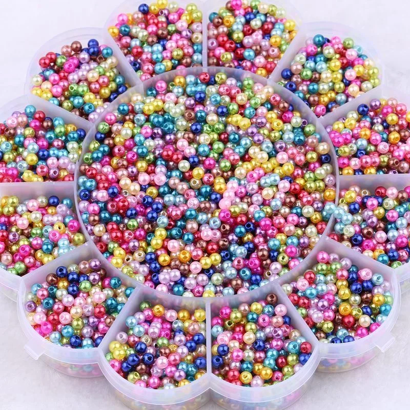 NEW 4 6 8 10mm Imitation Pearls Acrylic Beads Round Pearl Spacer Loose Beads For Jewelry Making