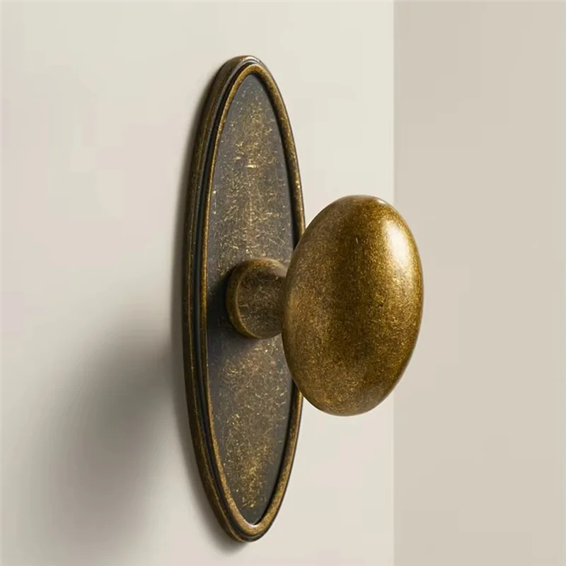 ABGR-Ice Flower Antique Brass Solid Brass With Vintage Treatment Egg Decorative Bottom Board Cabinet Furniture Doors Knobs