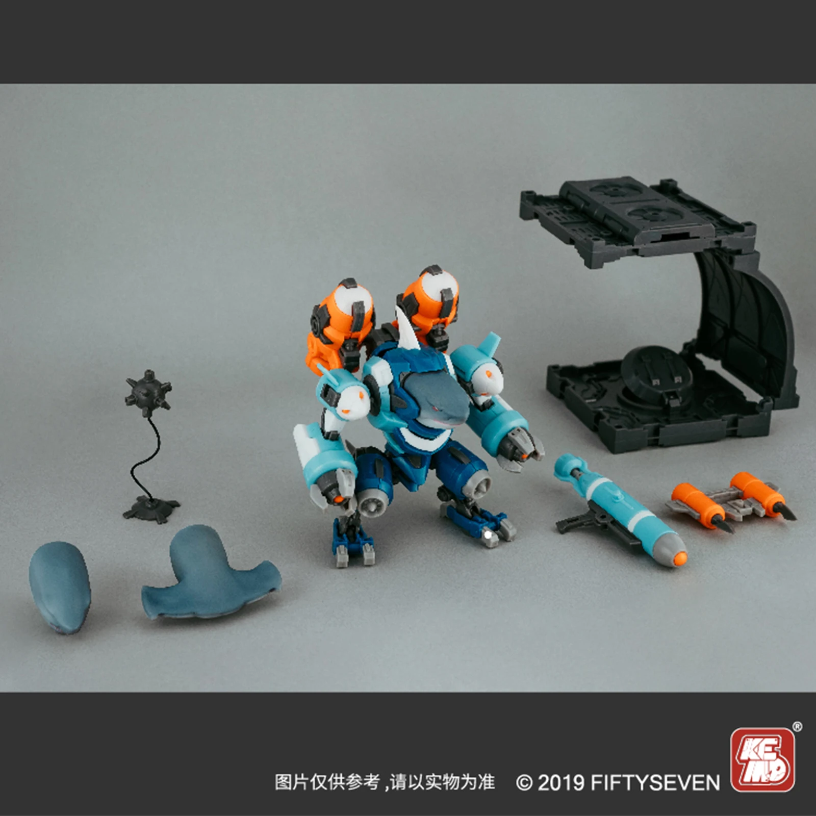 FIFTYSEVEN Number 57 No.57 Manhunter DEEPSEA RIPPER 1/24 액션 피규어 인형 갑옷 팀 헌터 팀 상어 어린이 장난감 선물