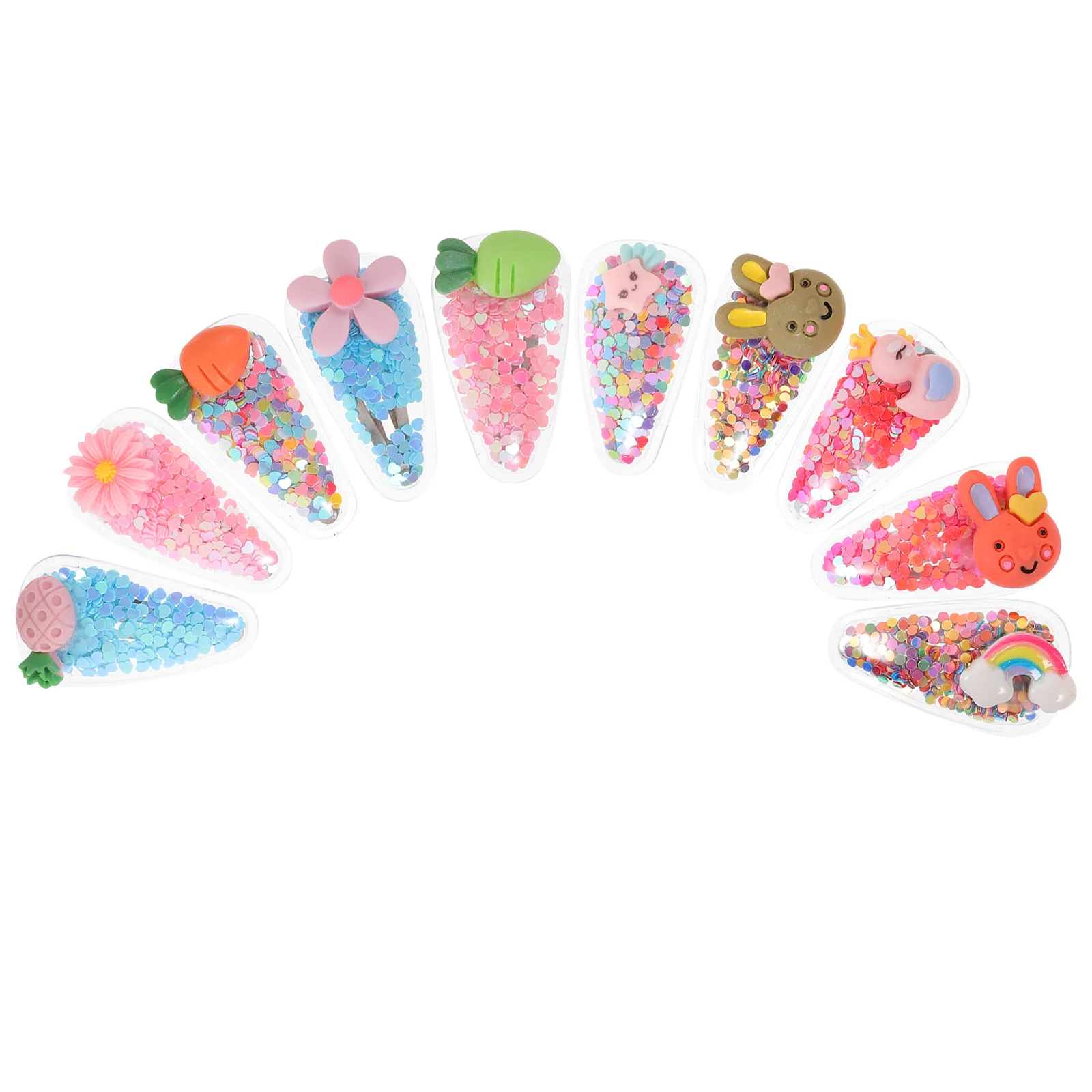 10 Pcs Bb Clip Headwear Hair Clips Glitter Accessories Piece Set Girl for Pvc Kids Girls Baby Little