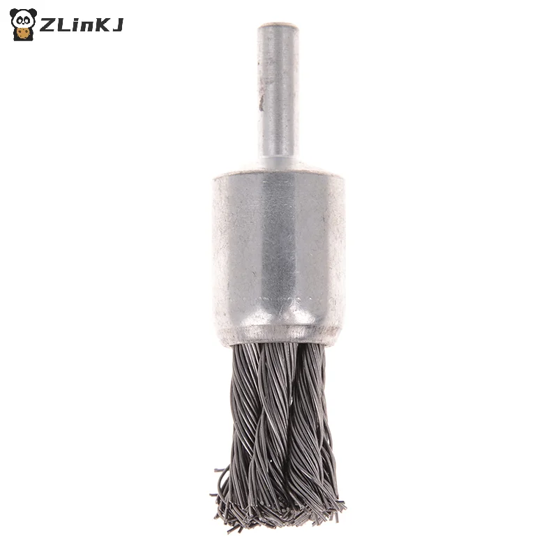 ▶1Pcs 20mm Wire Knot End Brush Stainless Steel with 1/4' Shank for Grinder