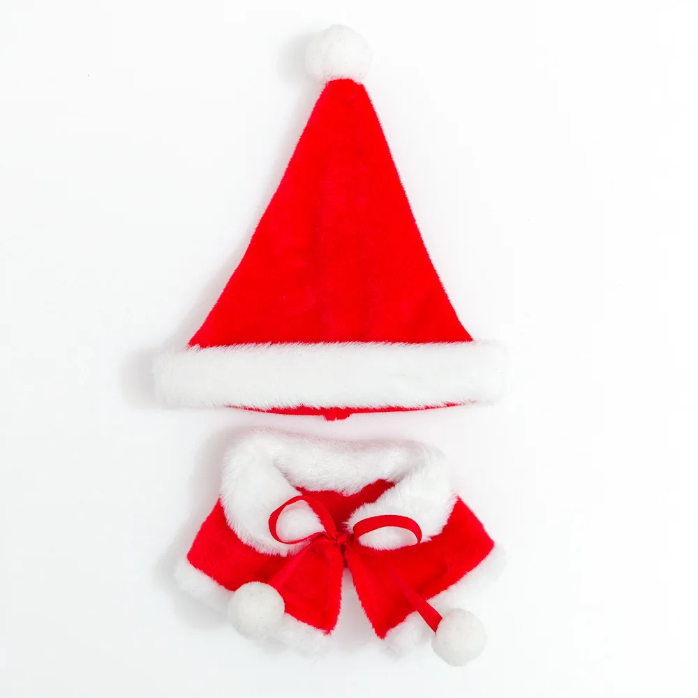 

For 17cm Mini Labubu Doll Clothes Christmas Cloak Gingerbread Man Sweater Snowflake Patterned Woolen Hat Ropa Labubu