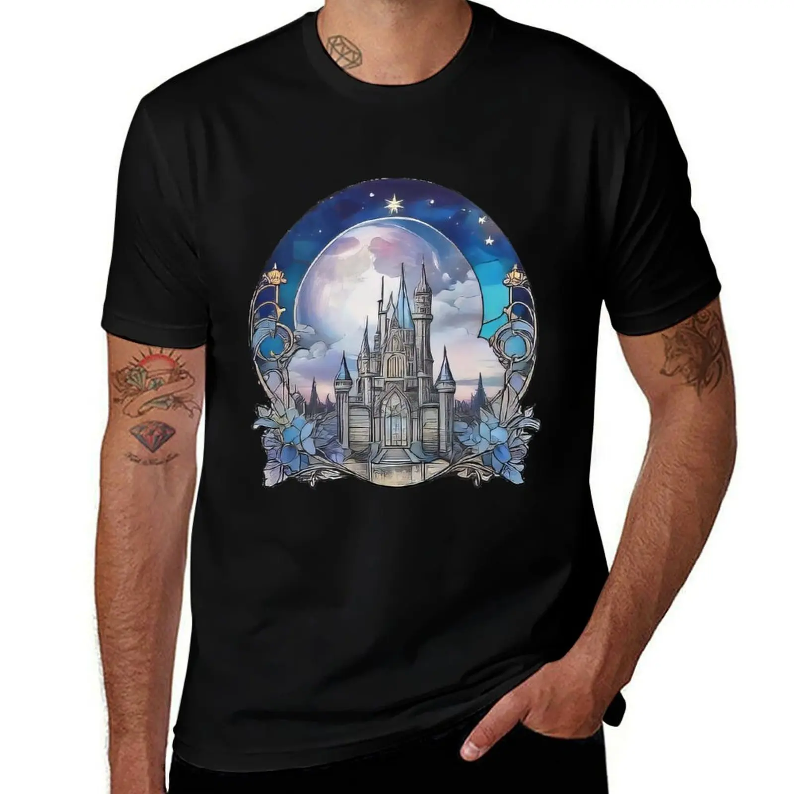 

Whimsical Moon and Crystal Castle Decal (951) T-Shirt Anime t-shirt essential t shirt shirts men graphic