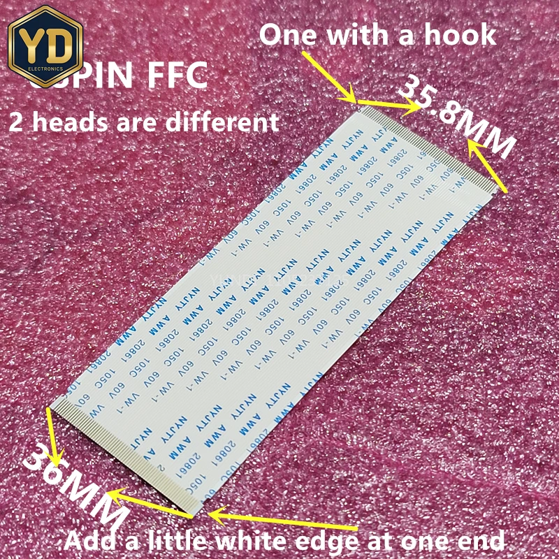 YD 100PCS/ 68pin FFC Cable Is Applicable To The Latest LCD Logic Board (t-con FFC) with A Width of 38mm