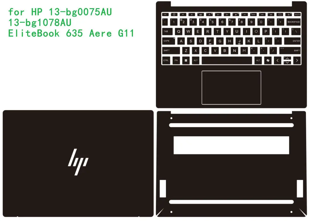 PRE-CUT Anti-scratch Vinyl Skin Stickers Laptop Cover for HP EliteBook 635 Aero G11 ProBook 635 G8 G7 Pavilion Aero 13-bg series