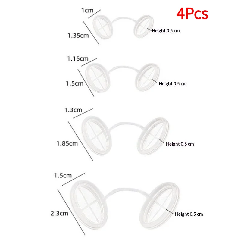 4Pcs 4 Sizes Disposable Nose Filters Invisible Nasal Plugs For Outdoor Daily Use Dust Allergy Smog Control Nose Plugs For Dust‘