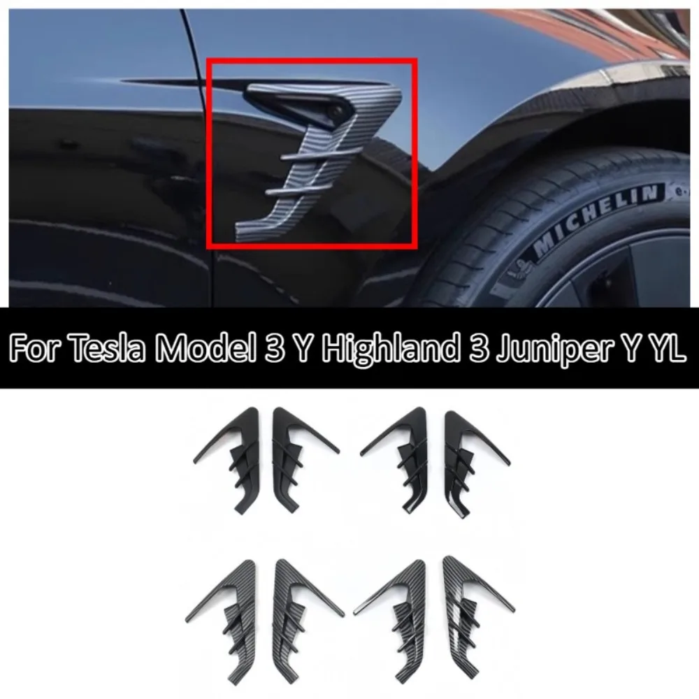 Side Camera Cover Trim For Tesla Model 3 Y Highland 3 Juniper Y YL Exterior Decoration Fender Side Marker Styling Accessory Part