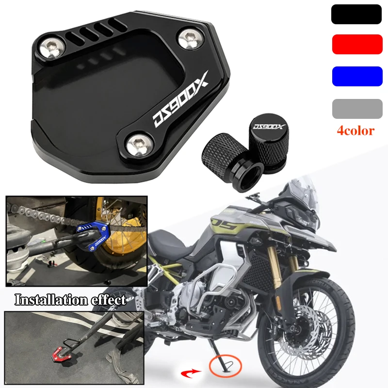 

For VOGE DSX900 900DSX DSX 900 DS900X 2024-2025 Motorcycle Accessories Side Stand Extension Pad Kickstand Enlarger Plate Bracket