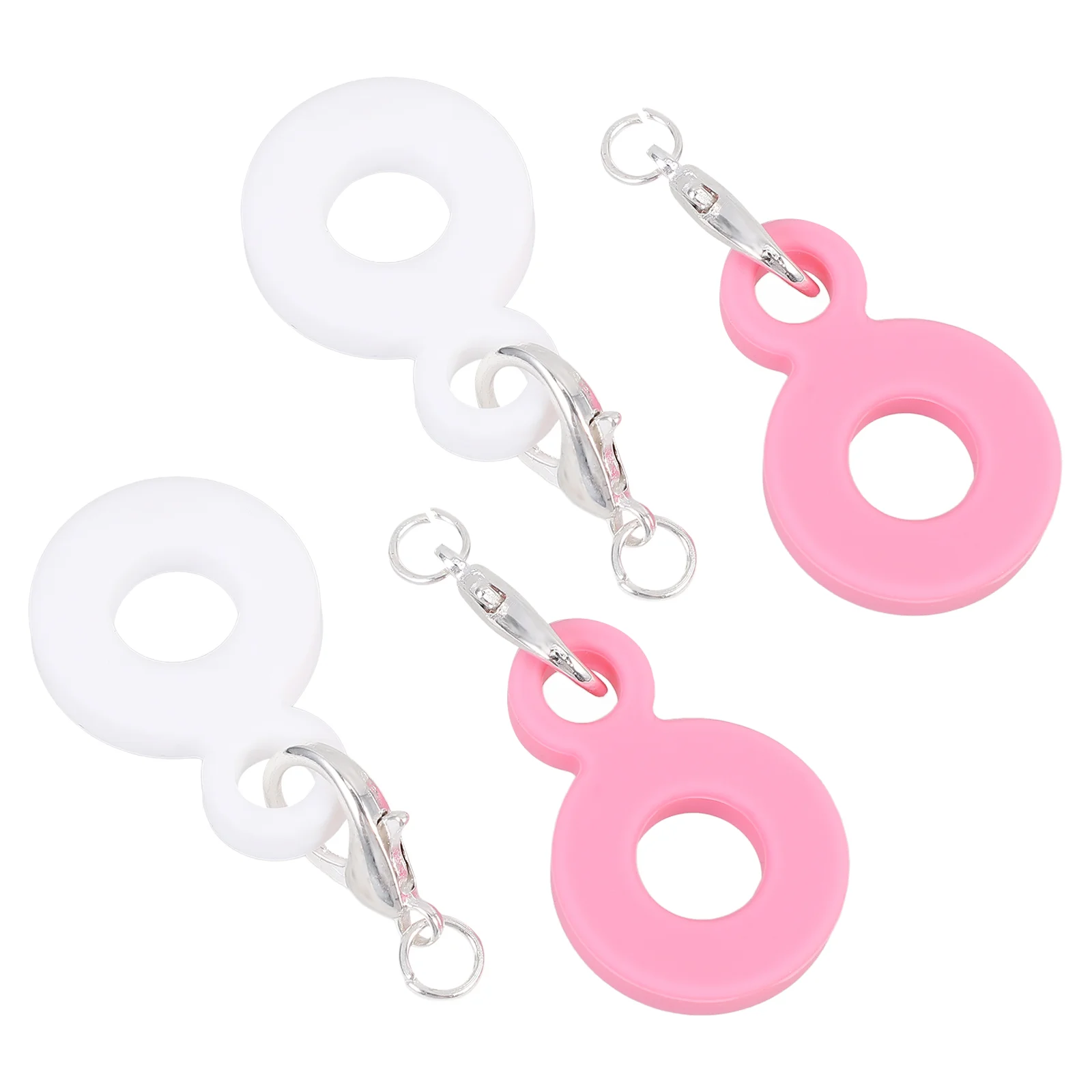 

4 Pcs Silicone Straw Hanging Ornaments Cartoon Pendant Reusable Drinking Decors of The Lid Supplies Cap