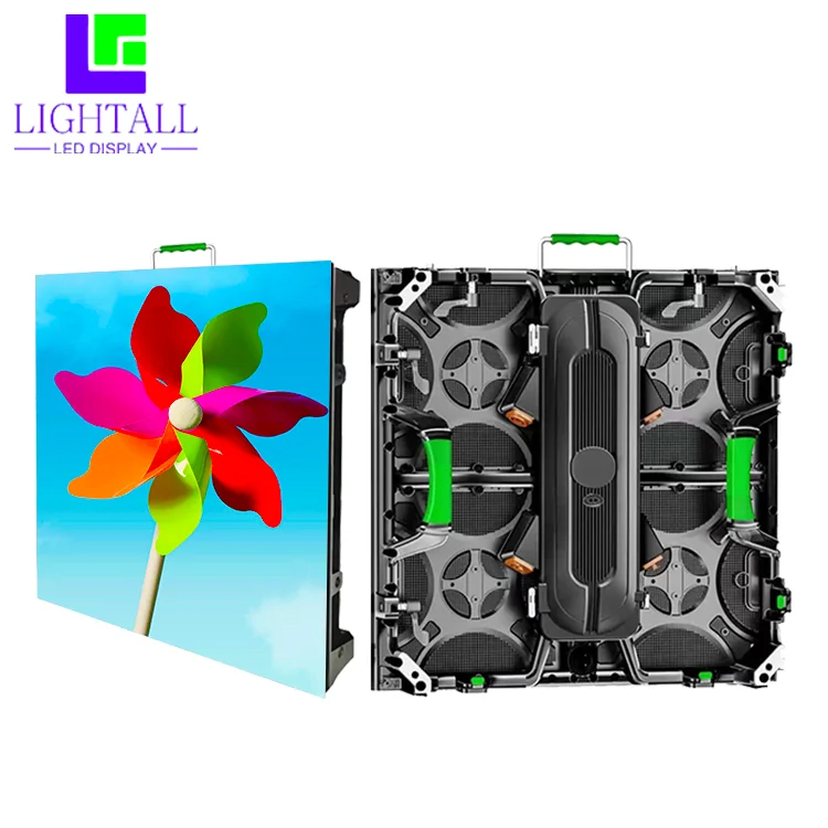 Outdoor High Brightness Waterproof IP65 RGB LED Display-Cabinet，Video Wall 9pcs 500*500mm with 1pcs video processor