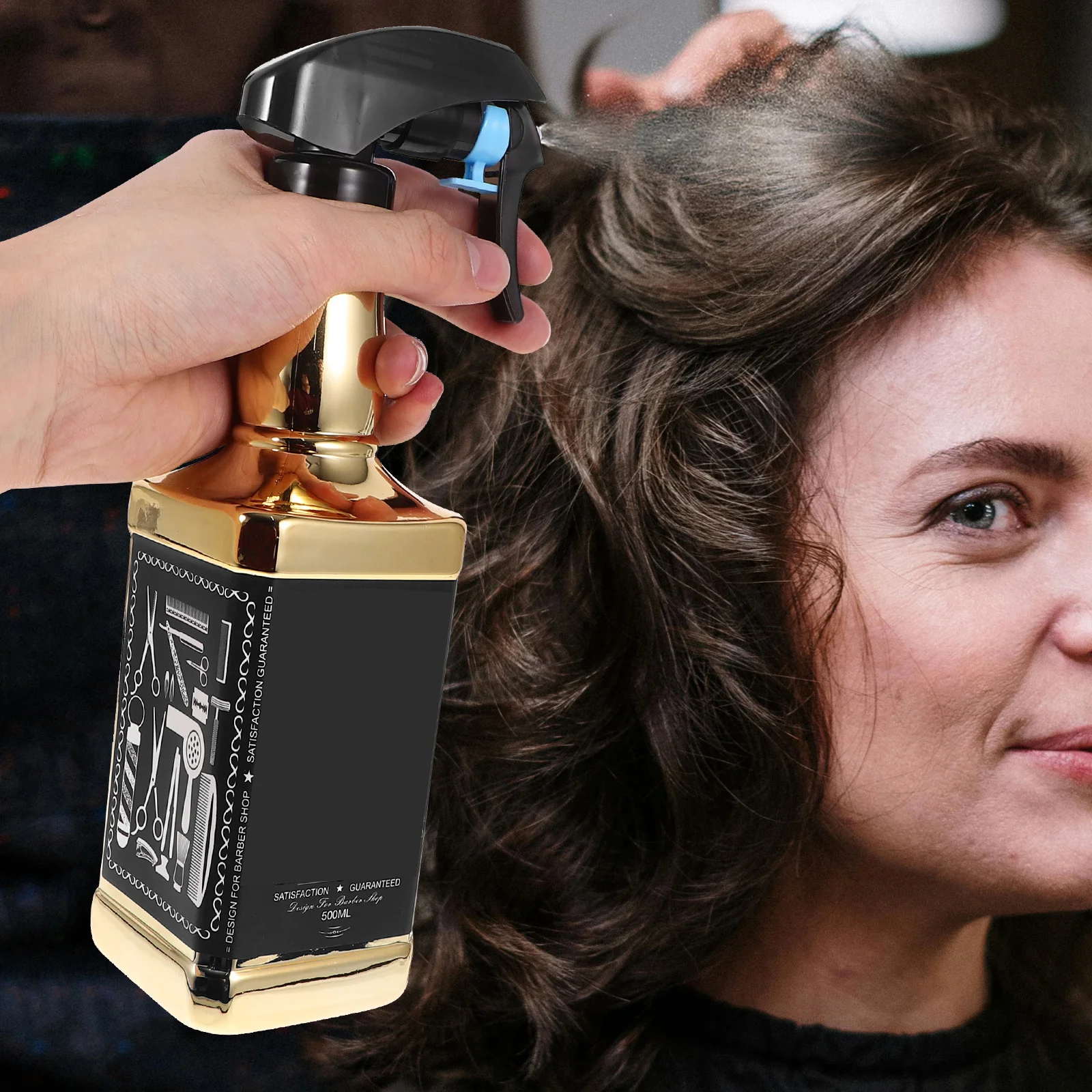 500ml Portable Spray Kettle Fine Mist Sprayer for Hairdressing Car Detailing Home Cleaning Barber Salon Supplies