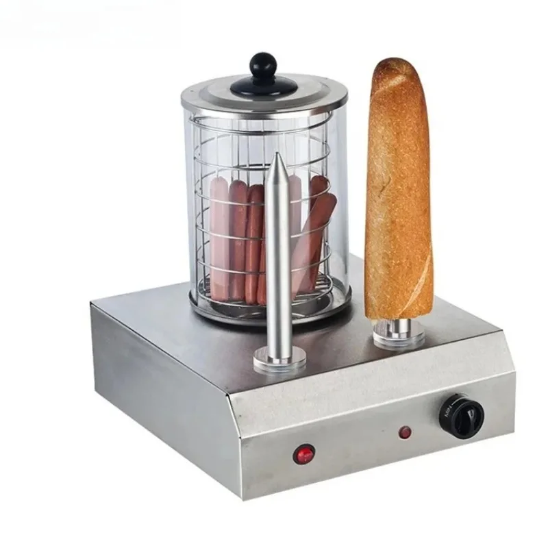 【Hot】Commercial Hot Dog Toaster Machine Sausage Warmer Roller Grill Stainless Steel Non-Stick For Home & Snack Bar Use