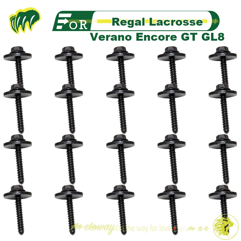 20pcs Screws For Buick Regal Lacrosse Verano Encore GT GL8  Interior Panel Screws Bolt Accessories Fixing Accessory