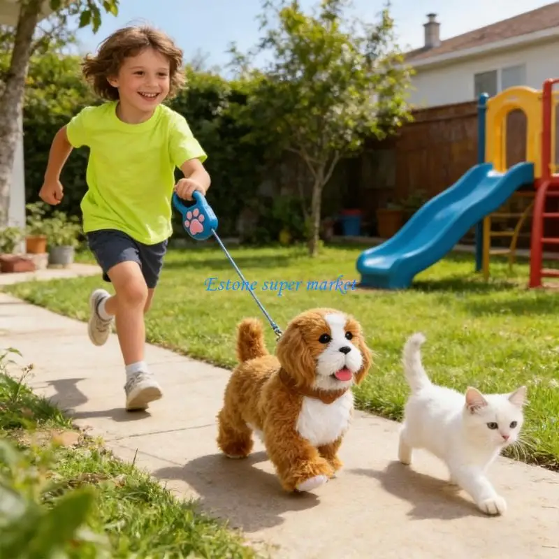 

090B Интерактивная электрическая плюшевая игрушка для собак для детей, которая говорит, двигается и прилипает к языку