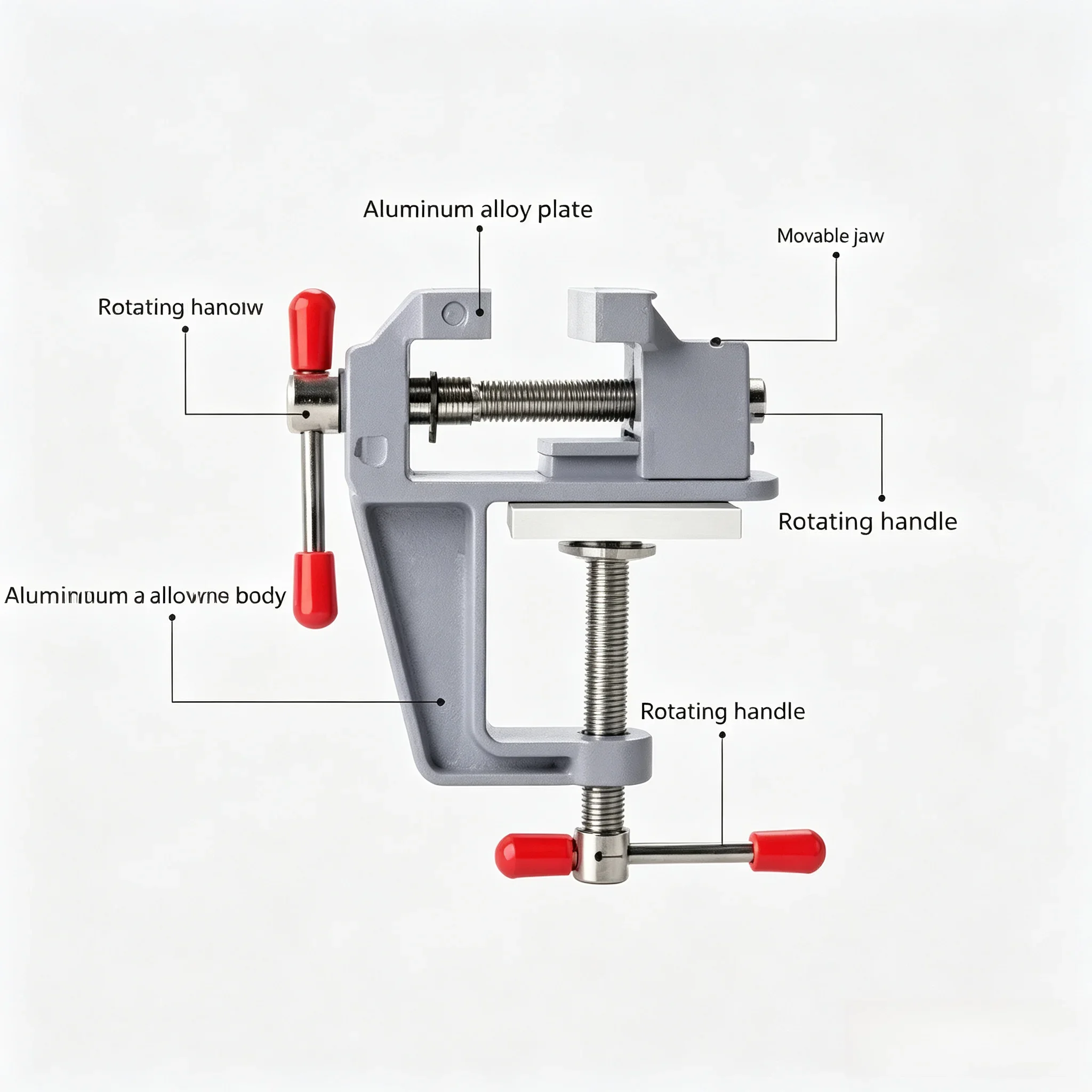 Mini Workbench Vise Multi functional Household Pliers Tiger Pliers Aluminum Mini Jewelry DIY Table Clamp Flat Pliers Fixing Tool view 6