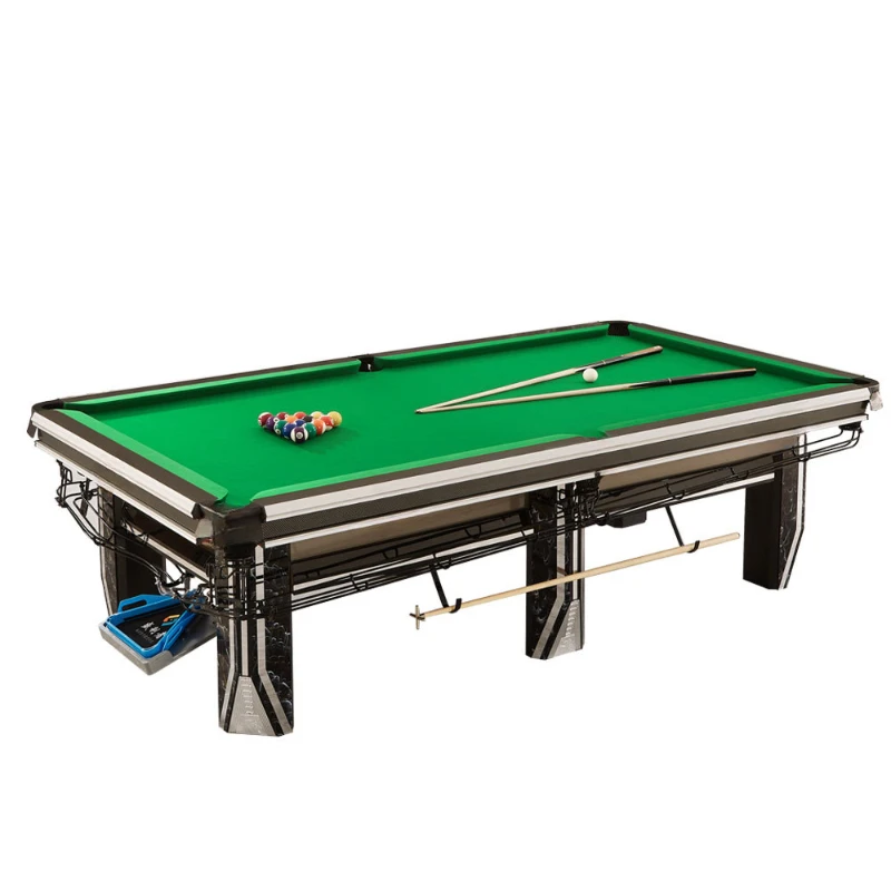 Standard commercial Chinese black eight bluestone steel warehouse club table billiards
