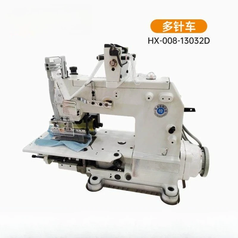 Industrial sewing machine, computerized automatic thread cutting with rear wheels, multi-needle car, for clothing fabric folds