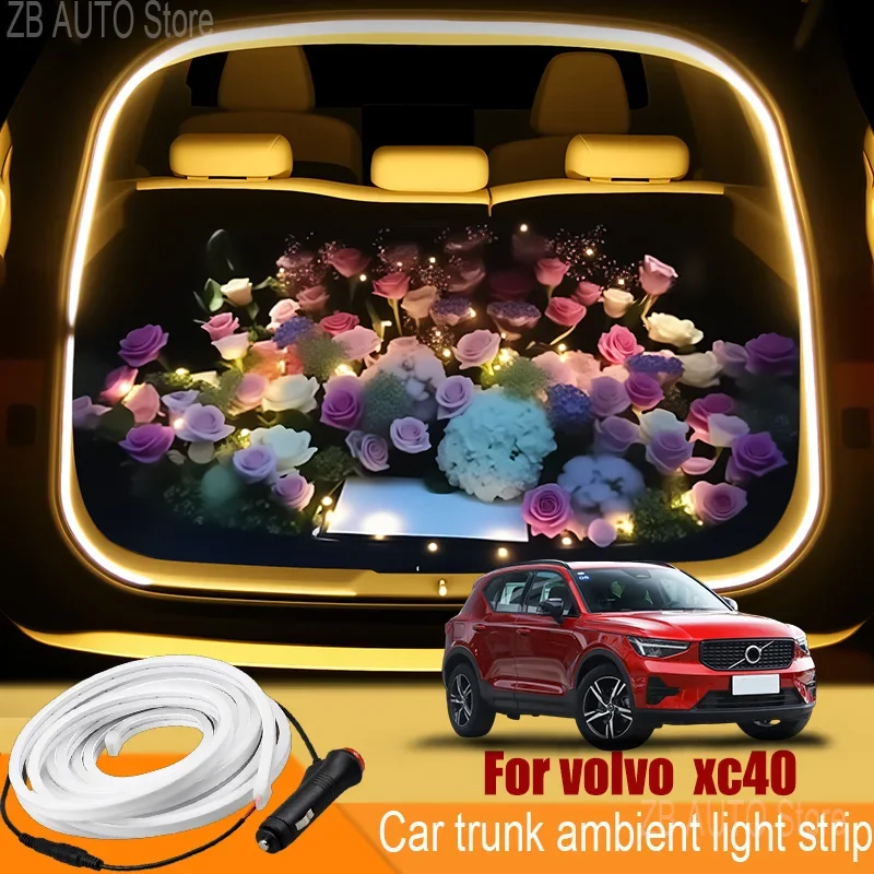 

For volvo xc40 Automobile trunk ambient light automatic sensing car interior lighting with accessories