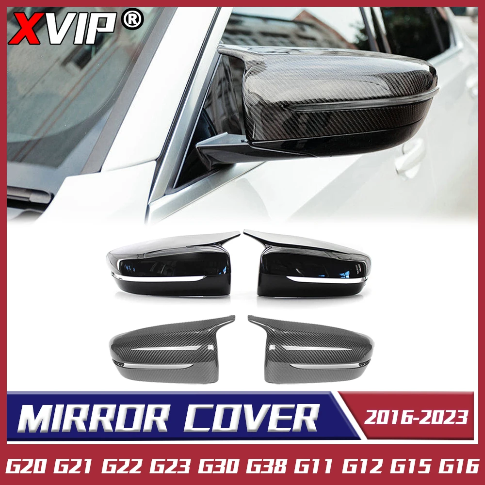 

XVIP 2x Side Mirror Covers Caps For BMW 3 4 5 7 8 Series G20 G21 G22 G23 G30 G38 G11 G12 G15 G16 320i 440i 430i Replacement RHD