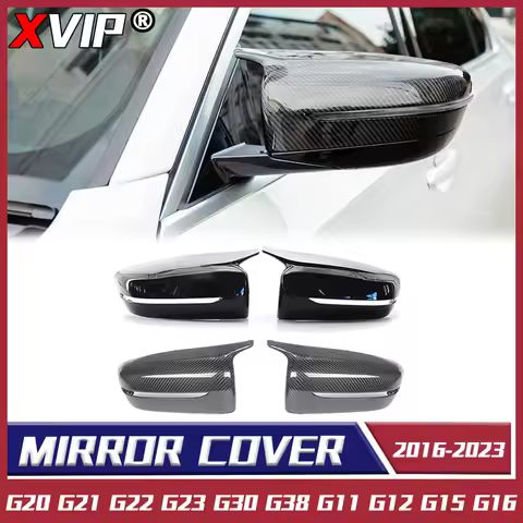 XVIP 2x Side Mirror Covers Caps For BMW 3 4 5 7 8 Series G20 G21 G22 G23 G30 G38 G11 G12 G15 G16 320i 440i 430i Replacement RHD