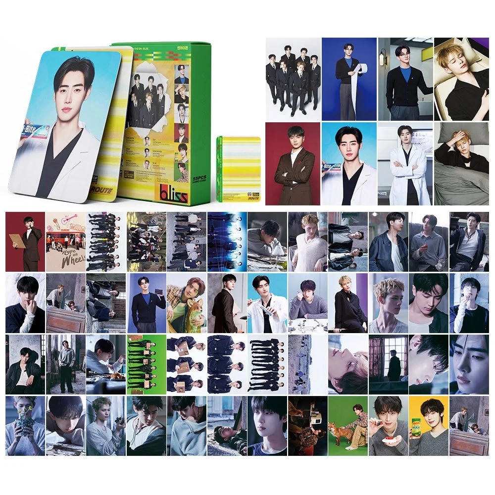 55PCS 8TH MINI ALBUM The Sin BLISS Boy Group LOMO Card Small Card Album Same Style Decoration Card For Fans Gifts