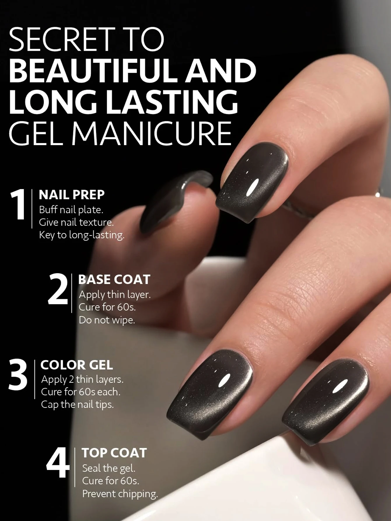 10ml zwarte cat eye nagellak Kerst gel nagellak, Y2k winter basislaag veegvrije toplaag matte nagellak Halloween ma