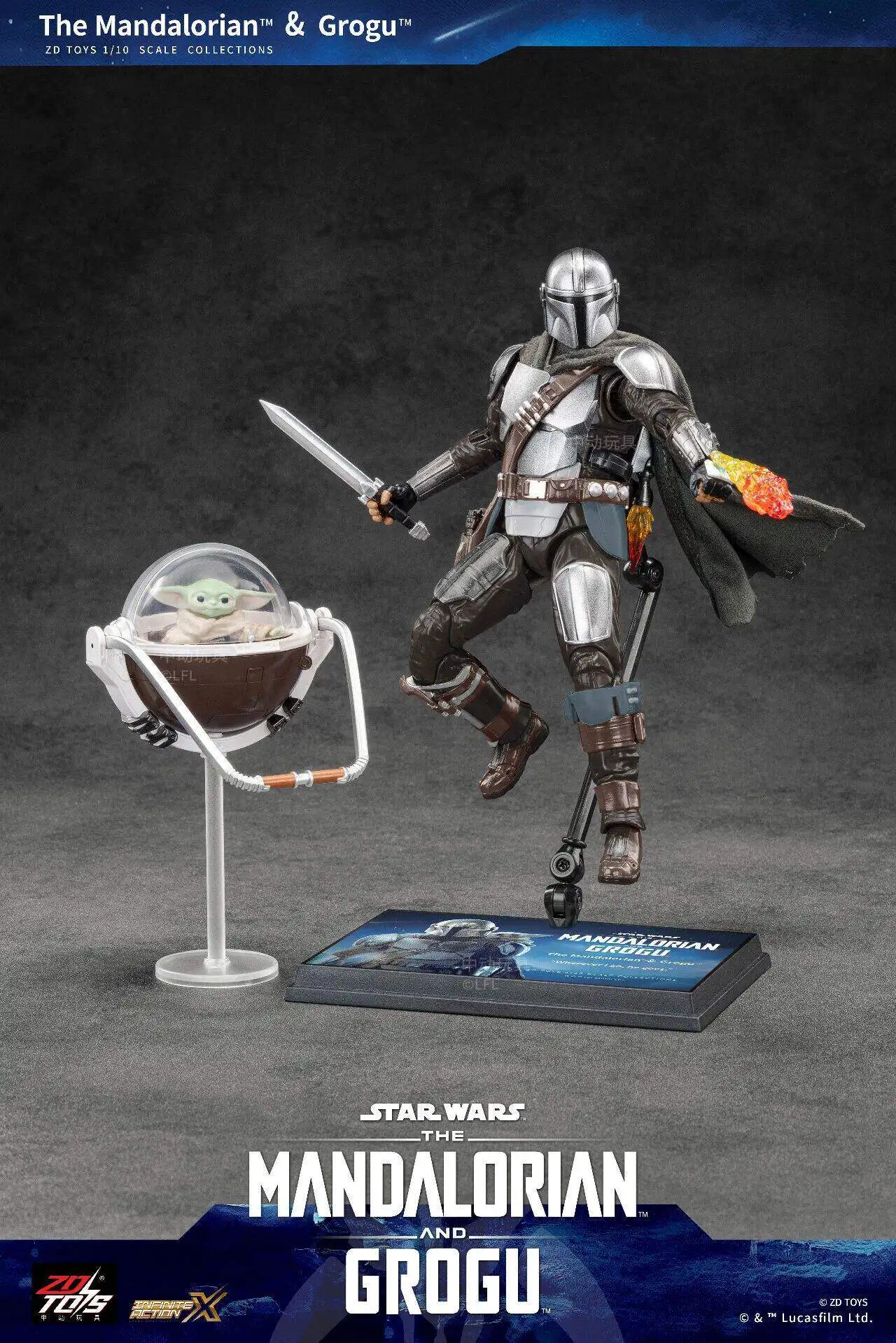 ZD Toy 1/10 Star Wars Darth Vader Stormtrooper Mandalorian Din