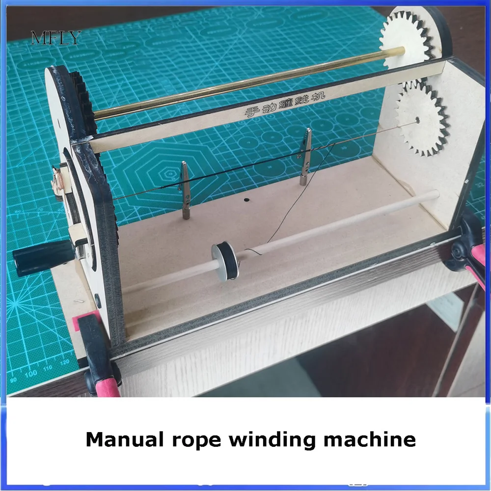 DIY Manual Winding Machine Hobby Model Ship Tool Ropewalk for Standing Rigging Rope Making Model Kit