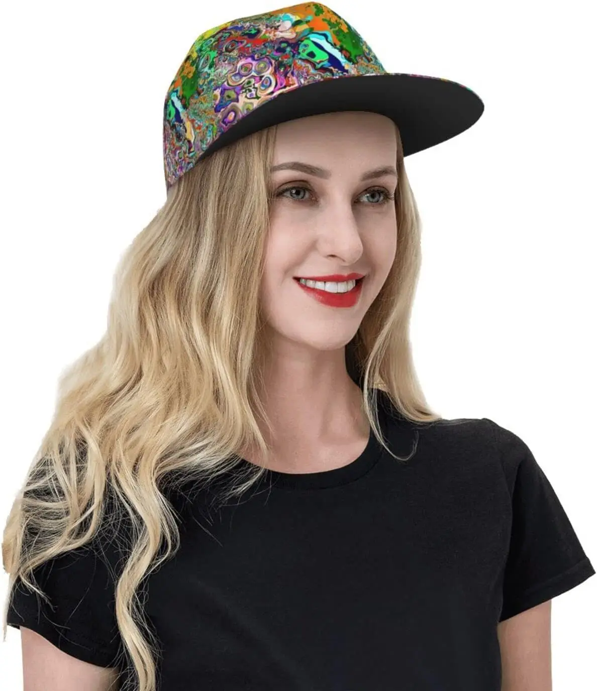 Trippy Psychedelic Baseball Hat Caps Sun Protection Hat Outdoor Trucker Hat Adjustable Size for Women Men