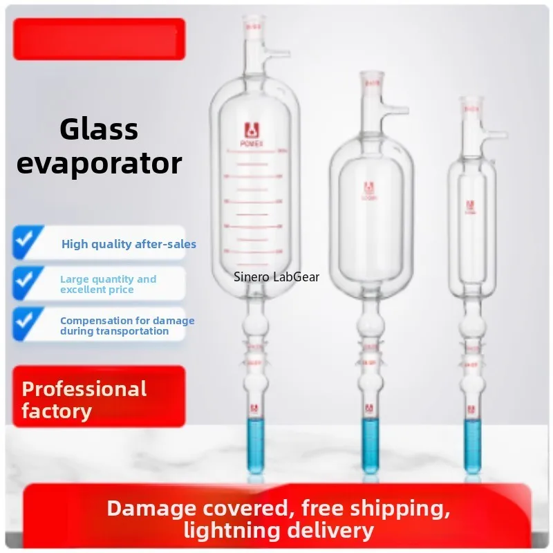 

Double Jacket Glass Evaporator with Vacuum Scale High Temperature Resistant Industrial Use Customizable