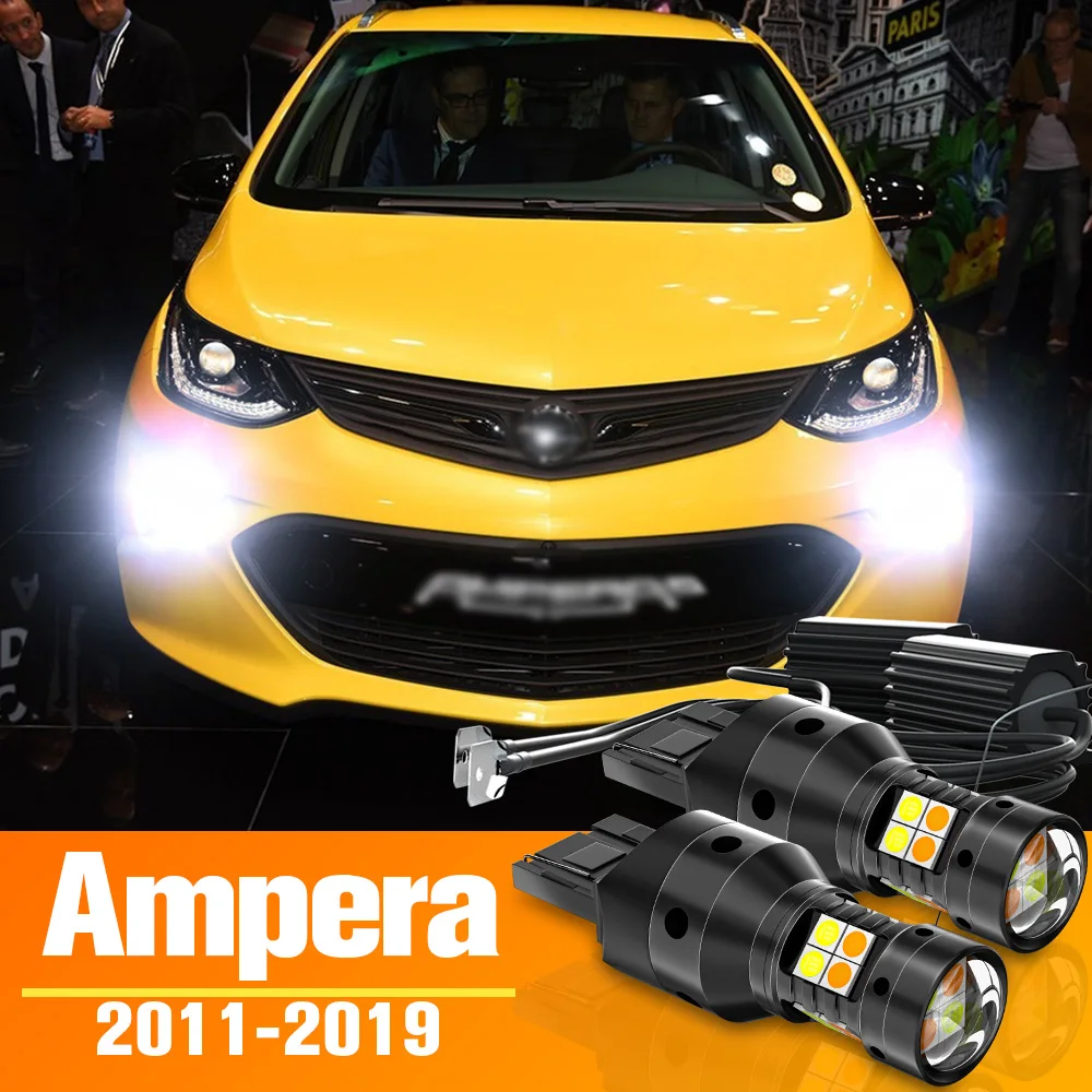 2pcs LED Dual Mode Turn Signal+Daytime Running Light DRL For Opel Ampera Ampera-e Accessories Bulb 2011-2019 2013 2014 2015 2016