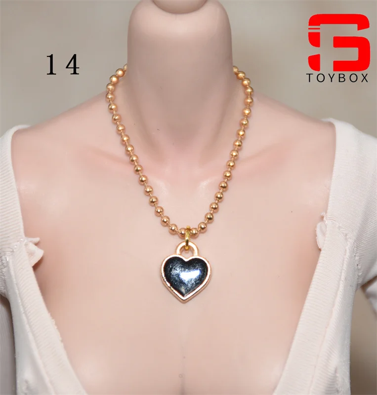 Collar personalizado a escala 1/6 para mujer, colgante, modelo de joyería, accesorios de ropa, se adapta al cuerpo de figura de acción de soldado femenino, 12"