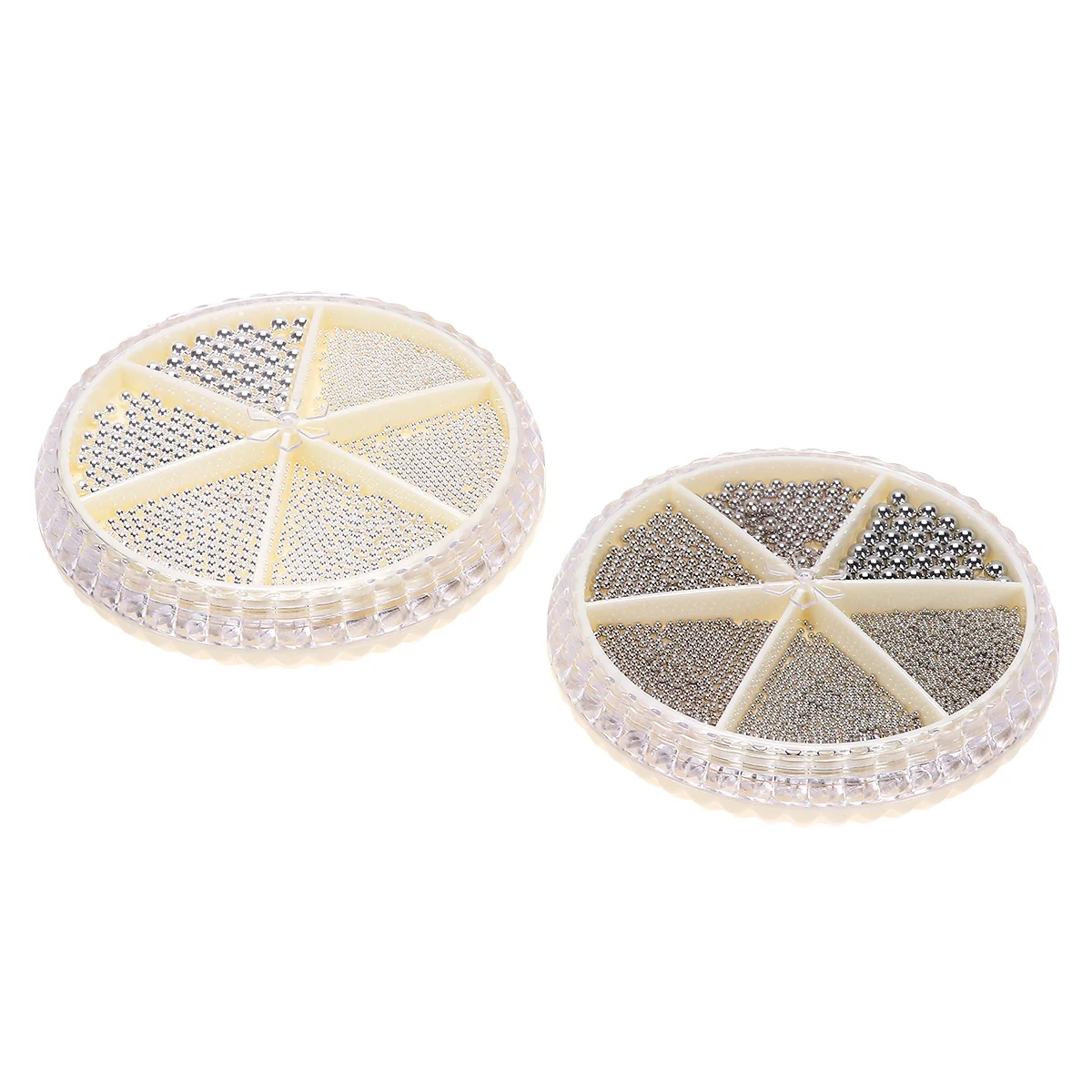 2 Zestawy Mini Koralików Premium ze Stali do Manicure, Dekoracje DIY do Paznokci, Zestaw Biżuterii do Naturalnych i Sztucznych Paznokci, Akcesoria do Zdobienia Paznokci