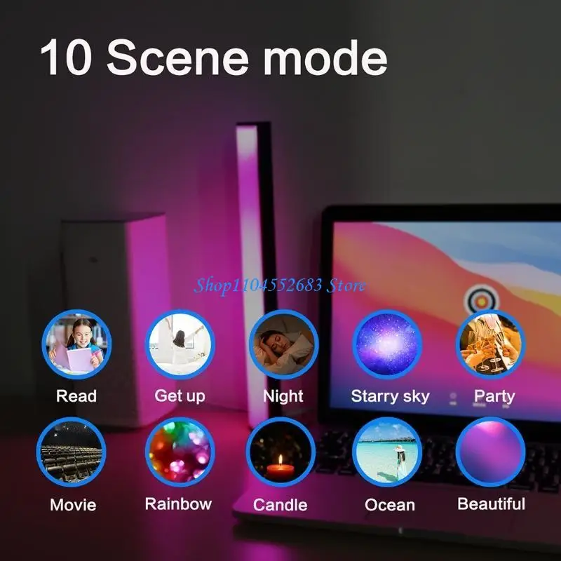 Y6GD LED جو الجدول شريط إضاءة ليلي السجاد داخلي المنزل السرير غرفة المعيشة ديكور ملون RGB الملونة APP الموسيقى مصباح