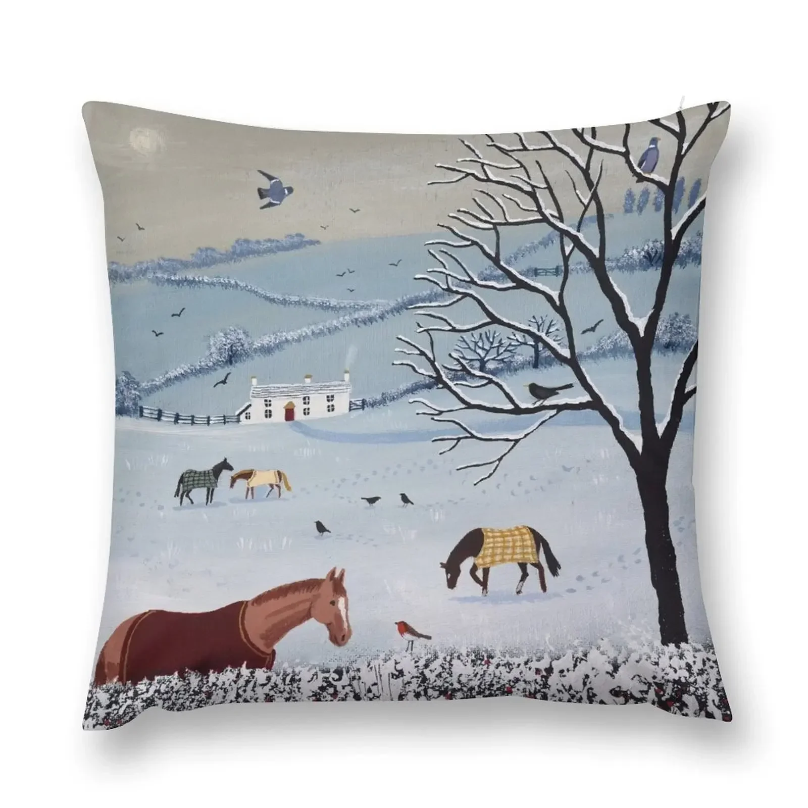 Over Snowy hedge Throw Pillow Sofa Cover Sofa Cushion Sofa Cushion Cover Christmas Pillow Cases pillow