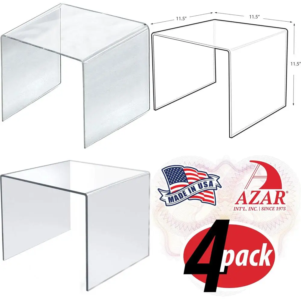 

11.5 Square Clear Acrylic Display Risers (Set of 4)