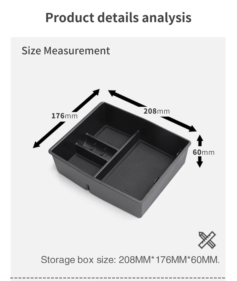 لتويوتا تاكوما 2016 2017 2018 2019 2020 2021-2024 ABS مركز مسند الذراع حاوية علب التخزين تستيفها صندوق القفازات اكسسوارات السيارات