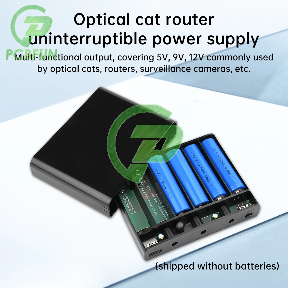 

UPS Battery Box 6*18650 Diy UPS Box Router Monitor Uninterruptible Power Supply Box 5V/9V/12V Overcharge/Low Voltage Protection