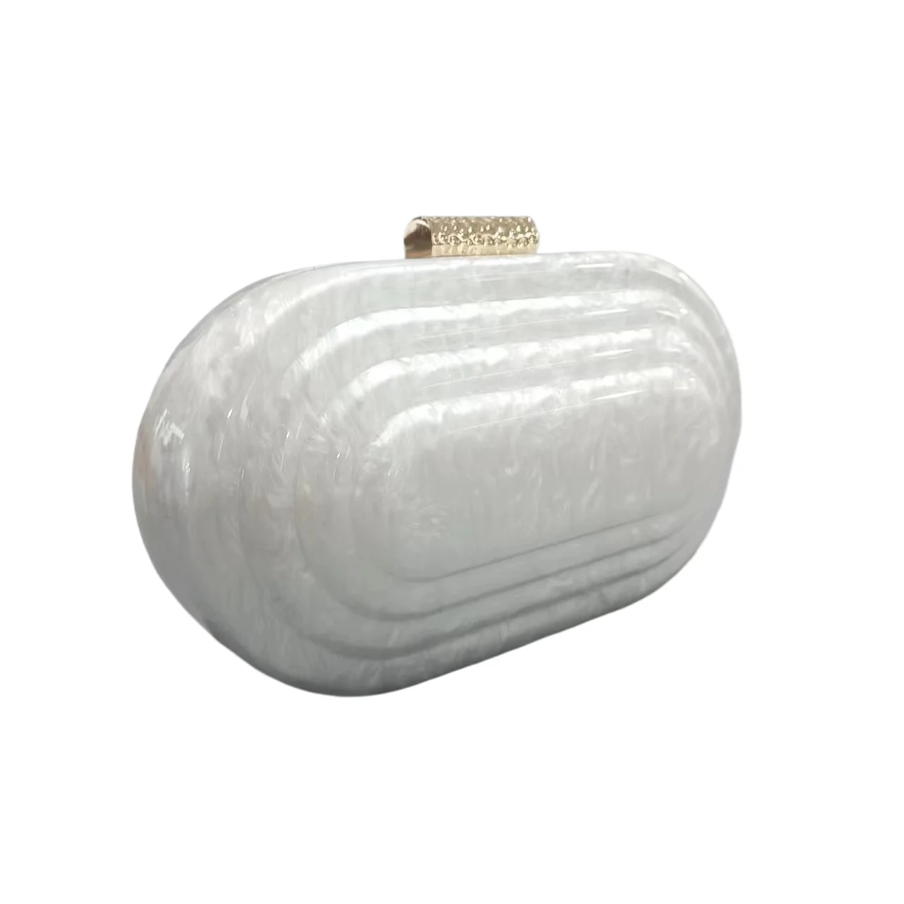 Tas Clutch Malam Bergaya Pagoda Retro Eropa dan Amerika yang Modis dengan Rantai Bahu Akrilik untuk Wanita