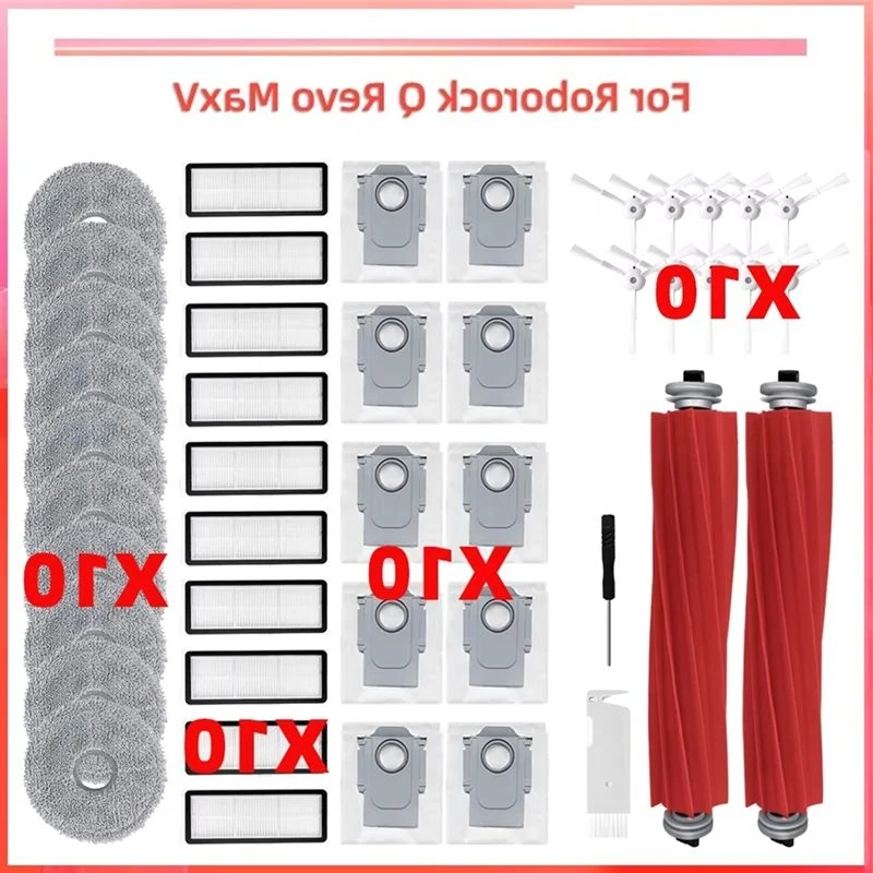 24-hour delivery For Roborock Q Revo Maxv Robot Vacuum Main Side Brush HEPA Filter Mop Dust Bag Replacement Spare Parts