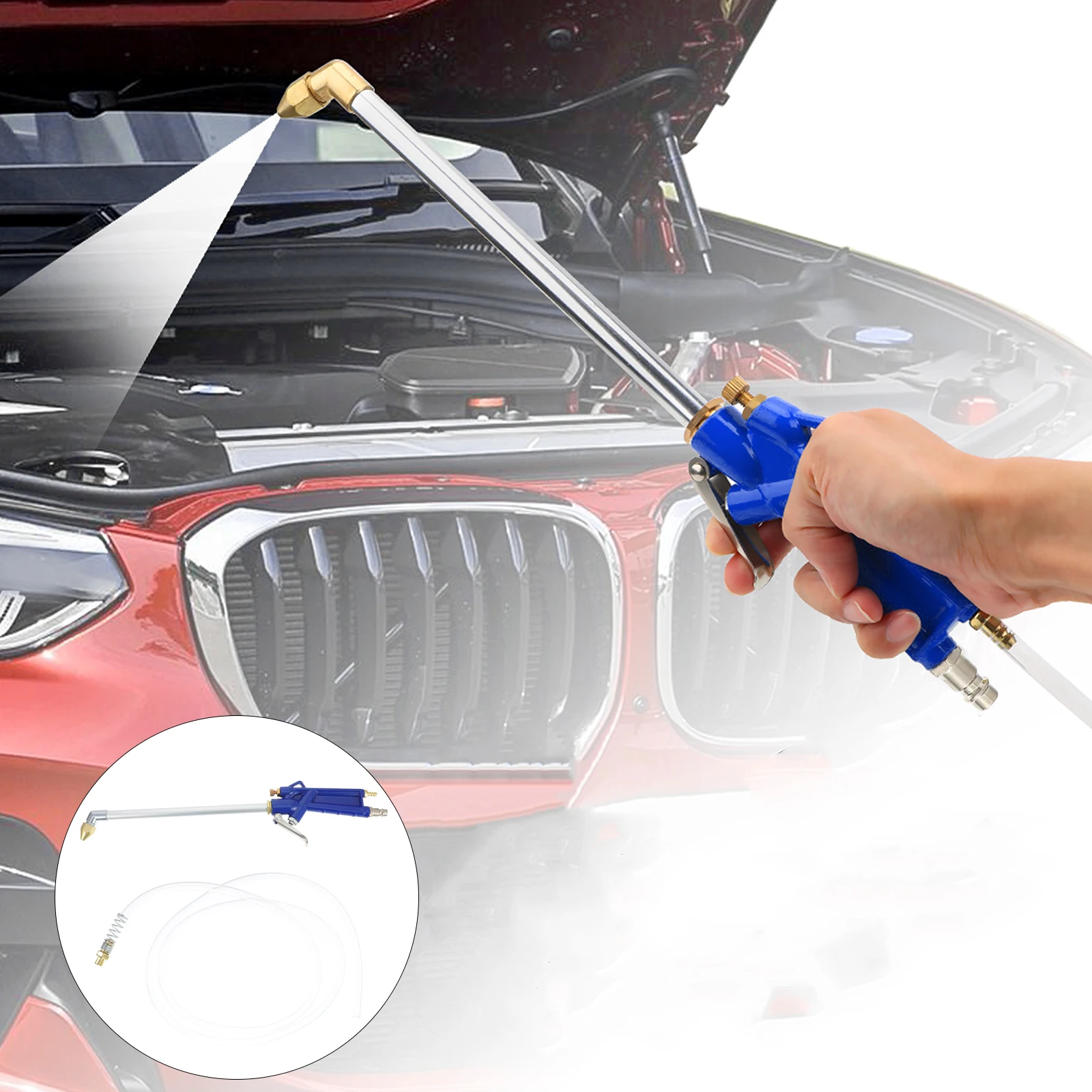

Engine Cleaning Sprayer High Pressure Pneumatic Cleaning Tool For Car Air Blow Sprayer Adjustable Water Pressure Dirt