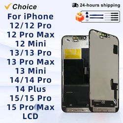 NEW OLED For iPhone 12 13 LCD Display iPhone 14 Plus 15 Plus Touch Screen Digitzer assembly Replace For 15 Pro max Display