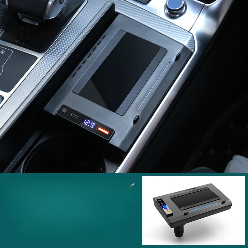 Suitable for 19 Audi A6L wireless chargers, special car wireless charging, cigarette lighter, plug in seconds installation